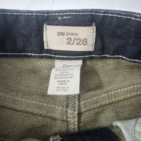 GAP Skirt Womens 2 Dark Blue Frayed Hem Denim Jean 90s Y2K - Picture 5 of 7